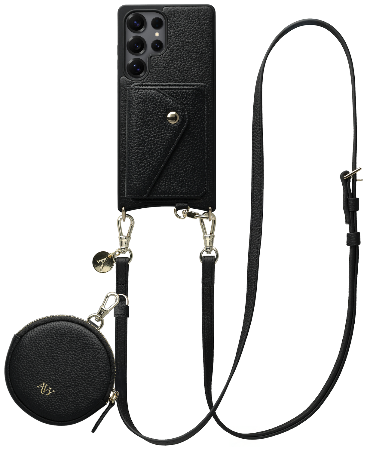 AVY Samsung Galaxy S25 Ultra - Statement Kit - Zwart - Long Leather afbeelding 1