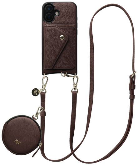 AVY Apple iPhone 17 - Statement Kit - Chocolate - Long Leather afbeelding 1