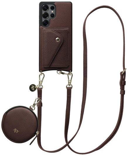 AVY Samsung Galaxy S25 Ultra - Statement Kit - Chocolate - Long Leather afbeelding 1
