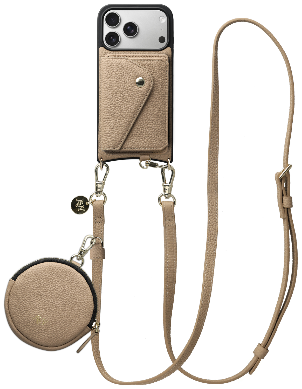 AVY Apple iPhone 17 Pro - Statement Kit - Beige - Long Leather afbeelding 1