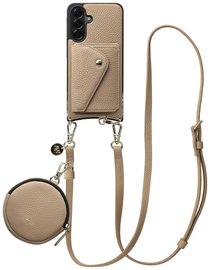 AVY Samsung Galaxy A56 - Statement Kit - Beige - Long Leather afbeelding