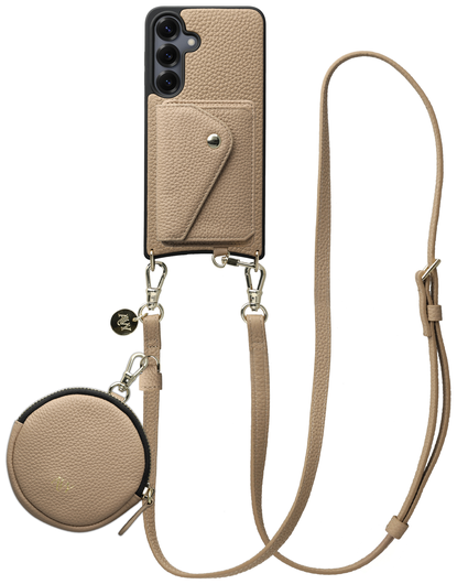 AVY Samsung S25 Plus / S24 Plus - Statement Kit - Beige - Long Leather afbeelding 1