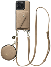 AVY Apple iPhone 15 Pro Max - Statement Kit - Beige - Long Leather afbeelding