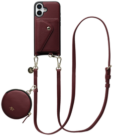 AVY Apple iPhone 17 - Statement Kit - Burgundy - Long Leather afbeelding