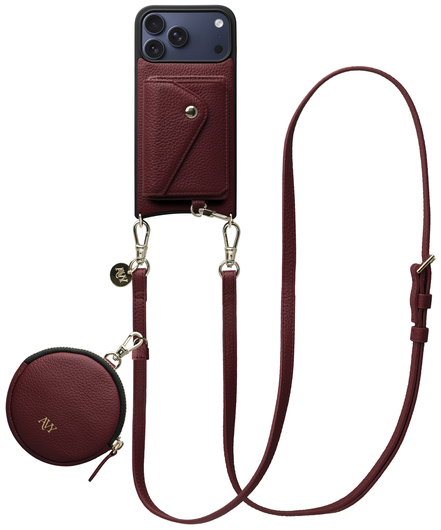 AVY Apple iPhone 17 Pro Max - Statement Kit - Burgundy - Long Leather afbeelding 1