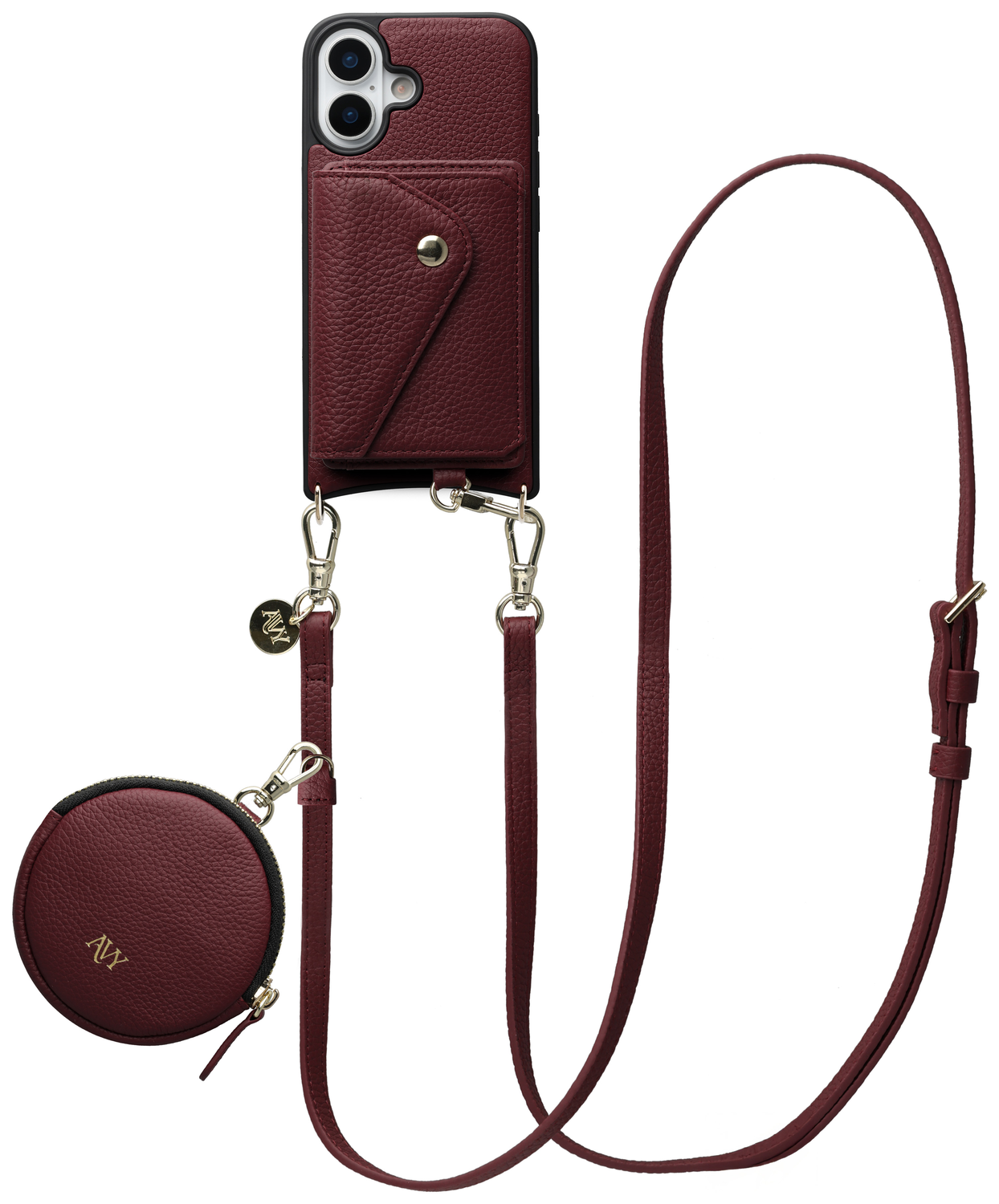 AVY Apple iPhone 16 - Statement Kit - Burgundy - Long Leather afbeelding 1