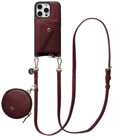 AVY Apple iPhone 16 Pro - Statement Kit - Burgundy - Long Leather afbeelding