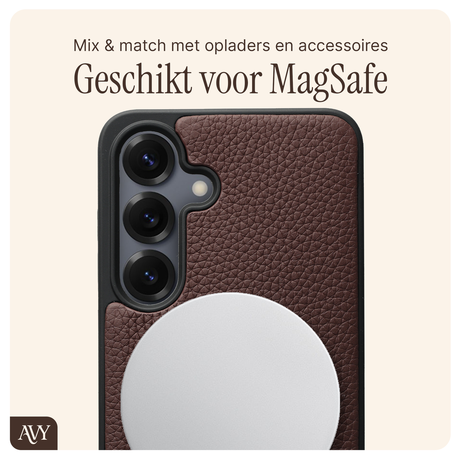 AVY Samsung Galaxy S25 Plus / S24 Plus - Statement Kit - Chocolate - Leather Set afbeelding 6