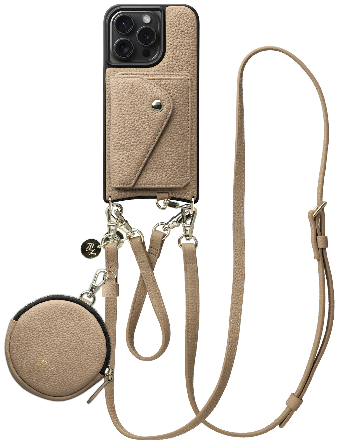 AVY Apple iPhone 14 Pro Max - Statement Kit - Beige - Leather Set afbeelding 1