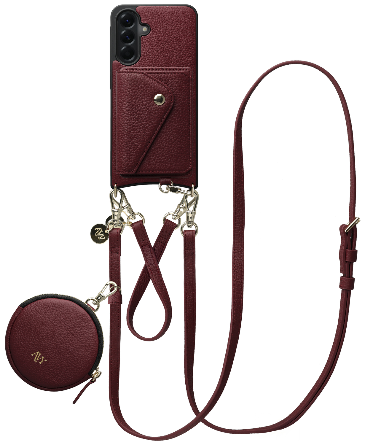 AVY Samsung Galaxy A56 - Statement Kit - Burgundy - Leather Set afbeelding 1