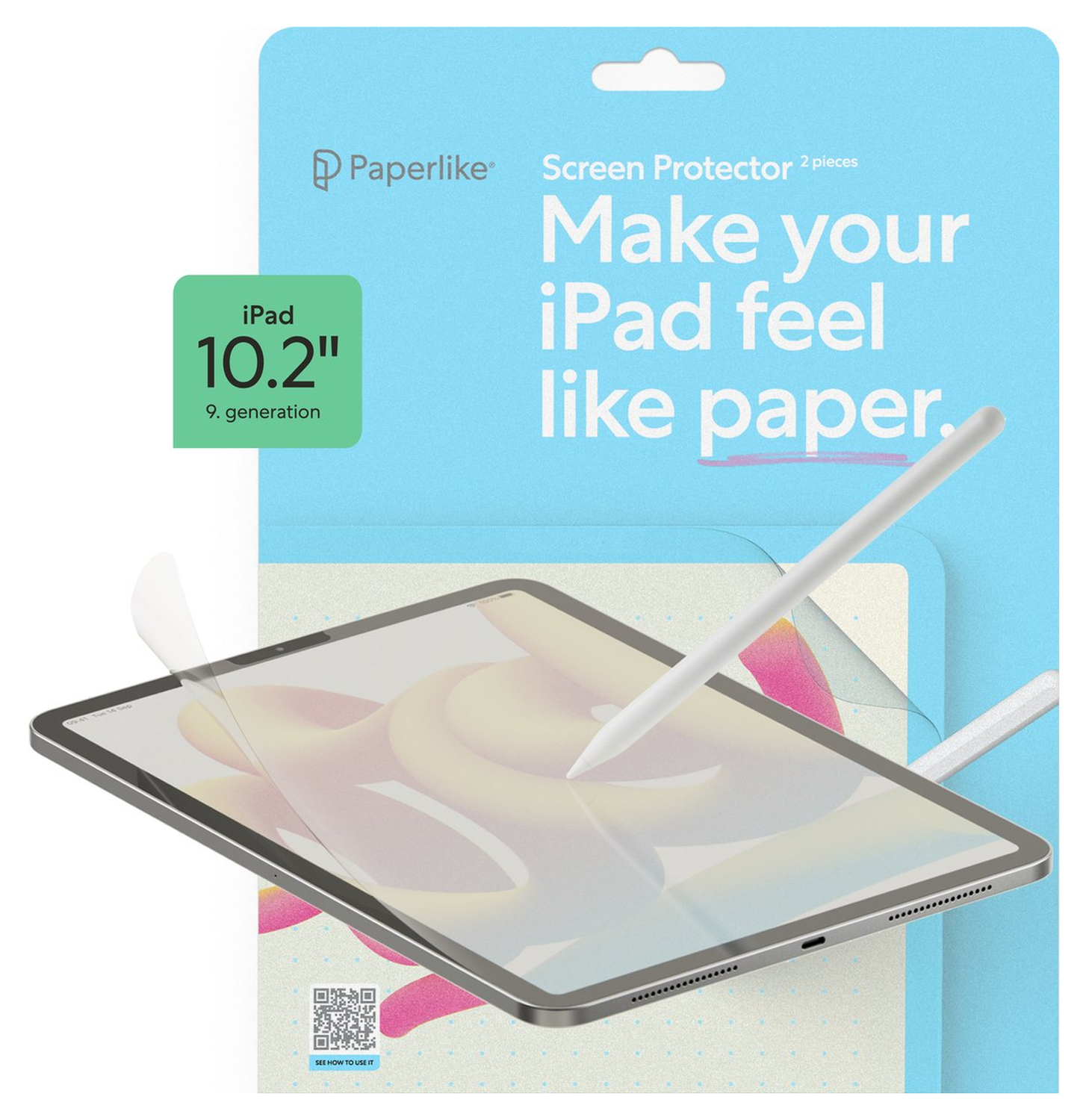Paperlike Screen Protector 2.1 iPad 10.2 (2019-2021) Display Folie (2-Pack) afbeelding 1
