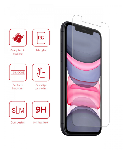 Rosso Apple iPhone 11 9H Tempered Glass Screen Protector - Duo Pack afbeelding 2