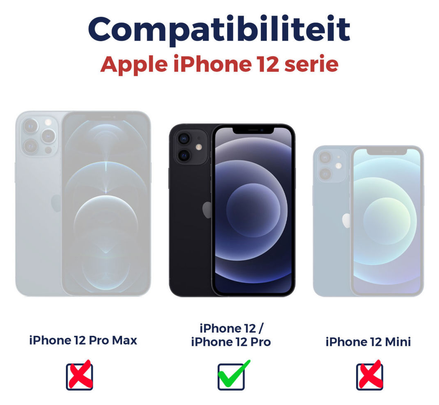 Rosso Apple iPhone 12 / 12 Pro 9H Tempered Glass Screen Protector - Duo Pack afbeelding 9