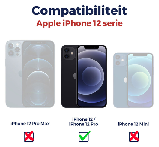 Rosso Apple iPhone 12 / 12 Pro 9H Tempered Glass Screen Protector - Duo Pack afbeelding 9