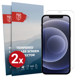 Rosso Apple iPhone 12 / 12 Pro 9H Tempered Glass Screen Protector - Duo Pack afbeelding