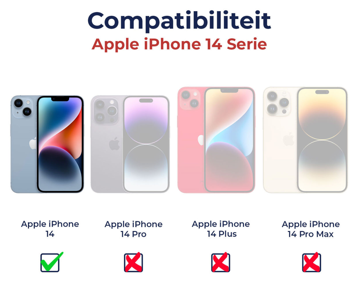 Rosso Apple iPhone 14 9H Tempered Glass Screen Protector - Duo Pack afbeelding 9