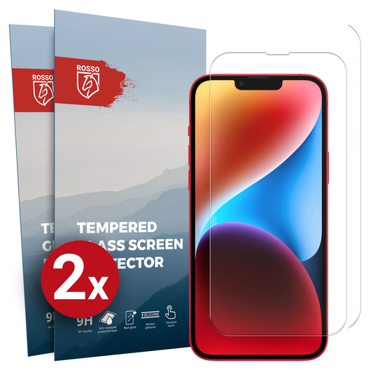 Rosso Apple iPhone 14 Plus 9H Tempered Glass Screen Protector - Duo Pack afbeelding 1