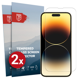 Rosso Apple iPhone 14 Pro Max 9H Tempered Glass Screen Protector - Duo Pack afbeelding