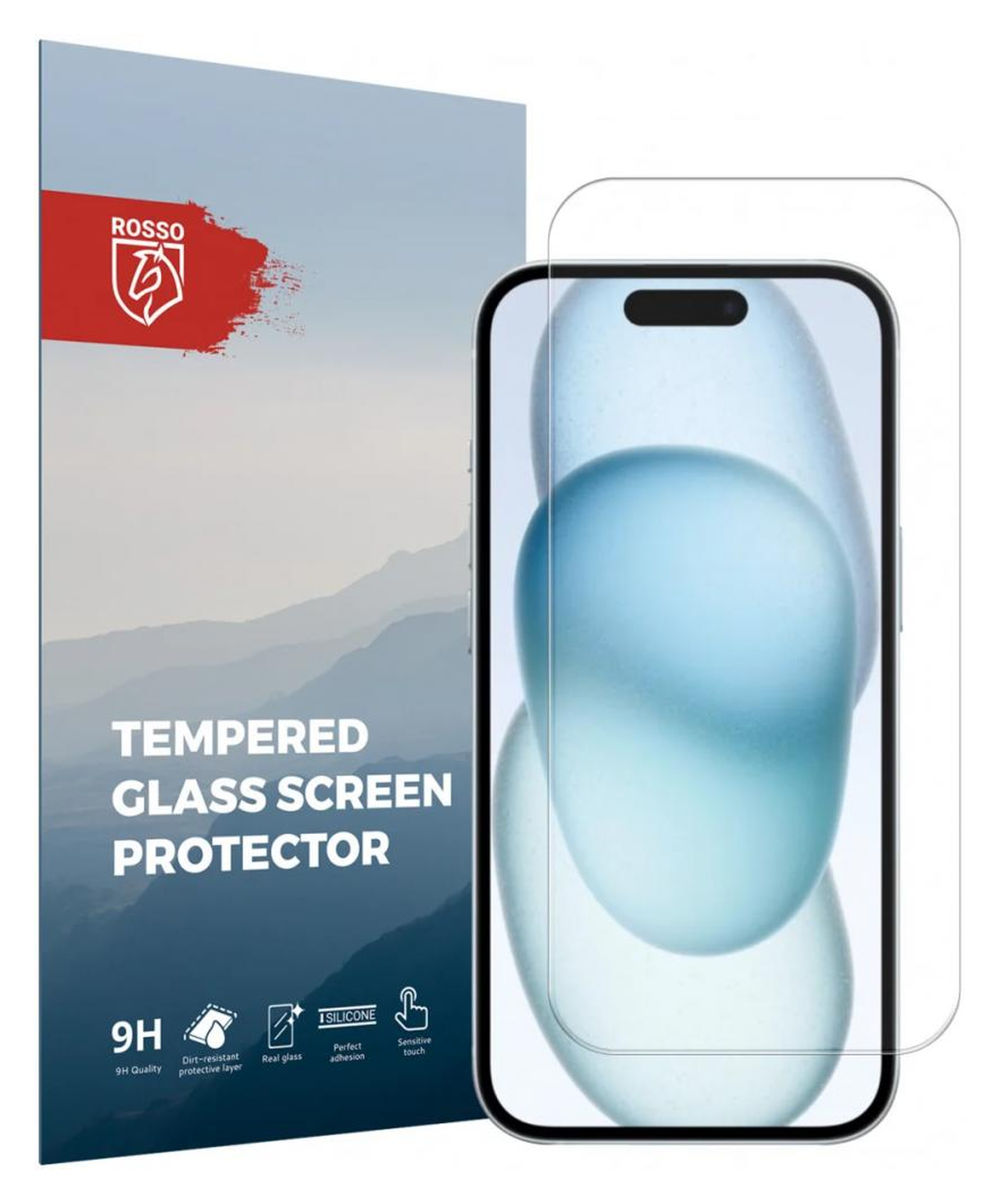 Rosso Apple iPhone 15 Plus 9H Tempered Glass Screen Protector - Duo Pack afbeelding 6