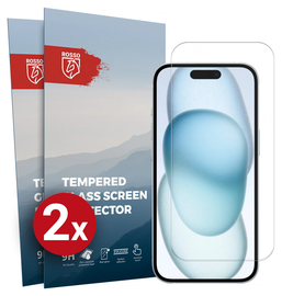 Rosso Apple iPhone 15 Plus 9H Tempered Glass Screen Protector - Duo Pack afbeelding