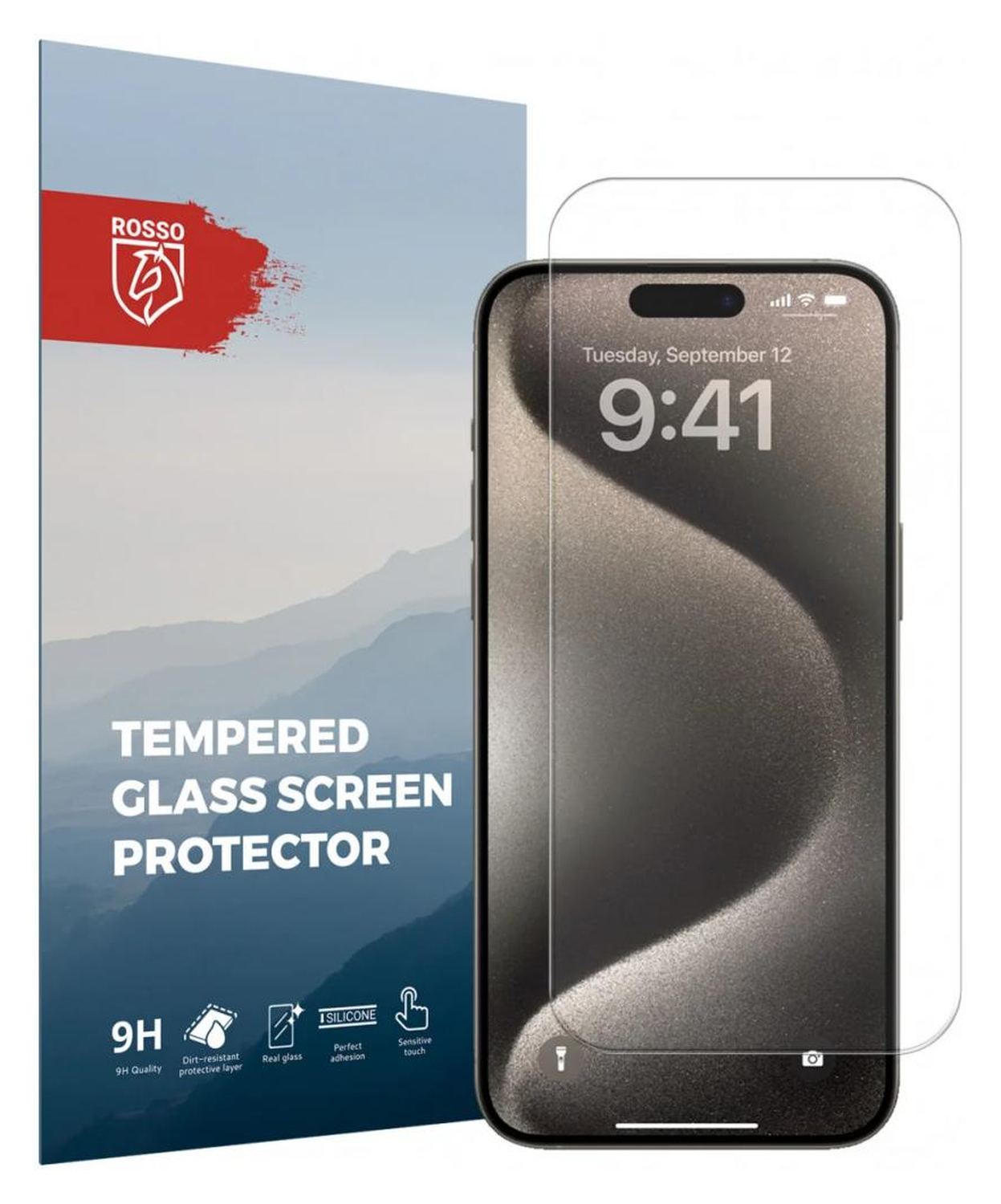 Rosso Apple iPhone 15 Pro Max 9H Tempered Glass Screen Protector - Duo Pack afbeelding 4