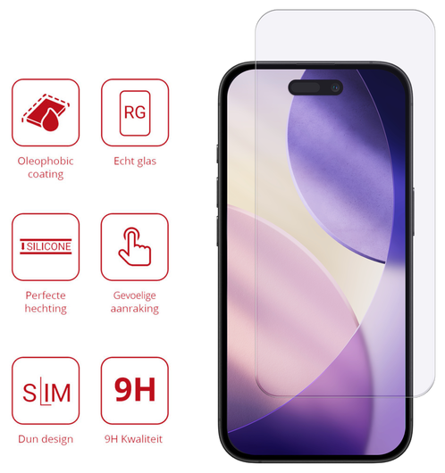 Rosso Apple iPhone 17 Pro Max 9H Tempered Glass Screen Protector - Duo Pack afbeelding 2