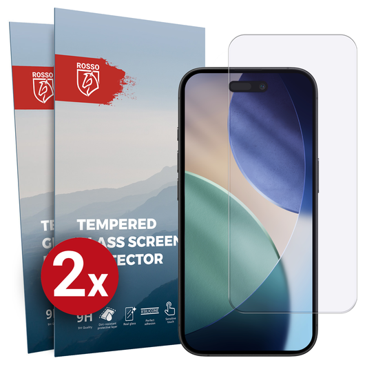Rosso Apple iPhone Air 9H Tempered Glass Screen Protector - Duo Pack afbeelding 1