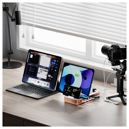 4Smarts Team 100W Laadstation 5x USB-C 1x USB-A Oplader Brons afbeelding 7