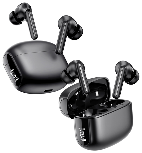 Duo Pack Buddi Pulse Draadloze Oordopjes Noise Cancelling ANC + ENC Zwart afbeelding 1