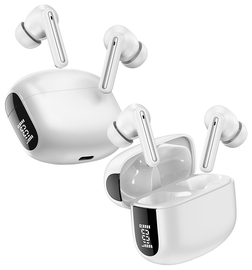 Duo Pack Buddi Pulse Draadloze Oordopjes Noise Cancelling ANC + ENC Wit afbeelding