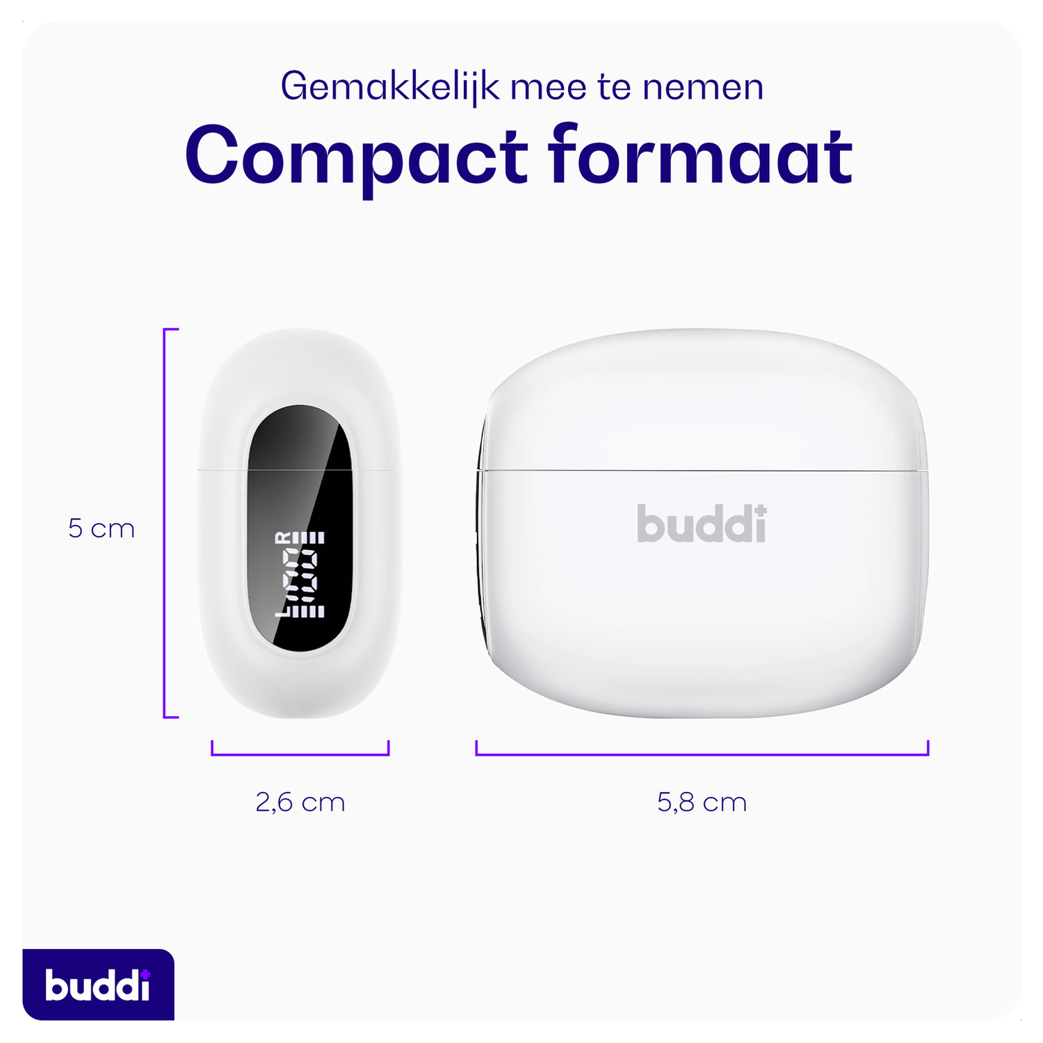 Duo Pack Buddi Pulse Draadloze Oordopjes Noise Cancelling ANC + ENC Zwart Wit afbeelding 8