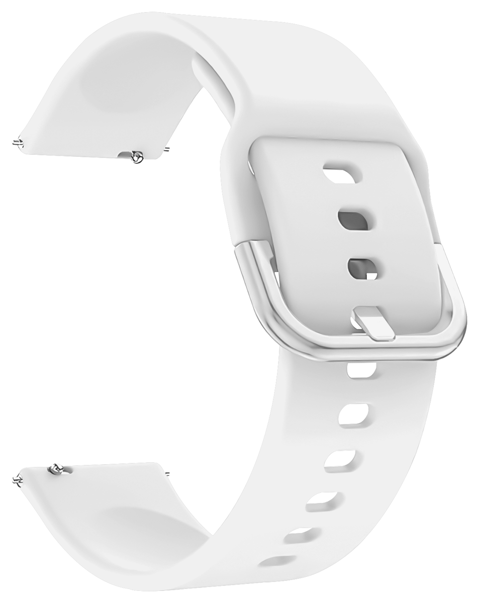 SBG Universeel Smartwatch 20MM Bandje - Siliconen - Wit afbeelding 6