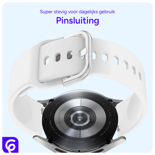 SBG Universeel Smartwatch 20MM Bandje - Siliconen - Wit afbeelding 2