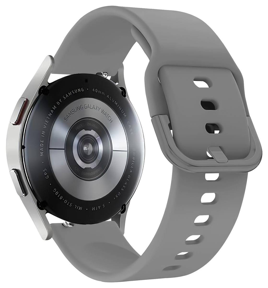 SBG Universeel Smartwatch 20MM Bandje - Siliconen - Grijs afbeelding 8