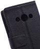 Samsung Galaxy Xcover 3 Litchi Wallet Case Zwart