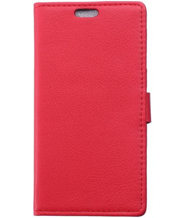 Samsung Galaxy Xcover 3 Litchi Leather Wallet Case Rood Hoesjes
