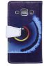 Samsung Galaxy J1 Uilen Oog Lederen Wallet Hoesje