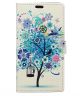 Huawei Y625 Wallet Hoesje Blue Flower Tree