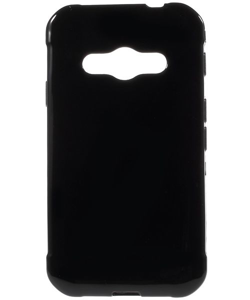 Samsung Galaxy Xcover 3 Glossy TPU Case Zwart afbeelding 1