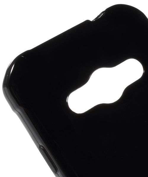 Samsung Galaxy Xcover 3 Glossy TPU Case Zwart afbeelding 4