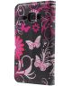 Samsung Galaxy J1 Butterfly Flowers Wallet Case