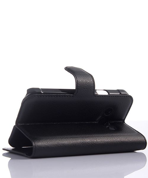 Samsung Galaxy Xcover 3 Litchi Stand Case Zwart afbeelding 3