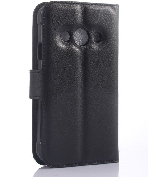 Samsung Galaxy Xcover 3 Litchi Stand Case Zwart afbeelding 4