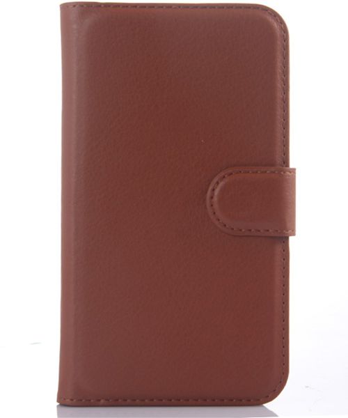 Samsung Galaxy Xcover 3 Litchi Stand Case Bruin afbeelding 2