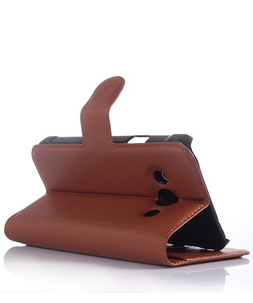 Samsung Galaxy Xcover 3 Litchi Stand Case Bruin afbeelding 3