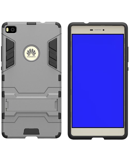 Huawei Ascend P8 Hybrid Kickstand Case Grijs afbeelding 1