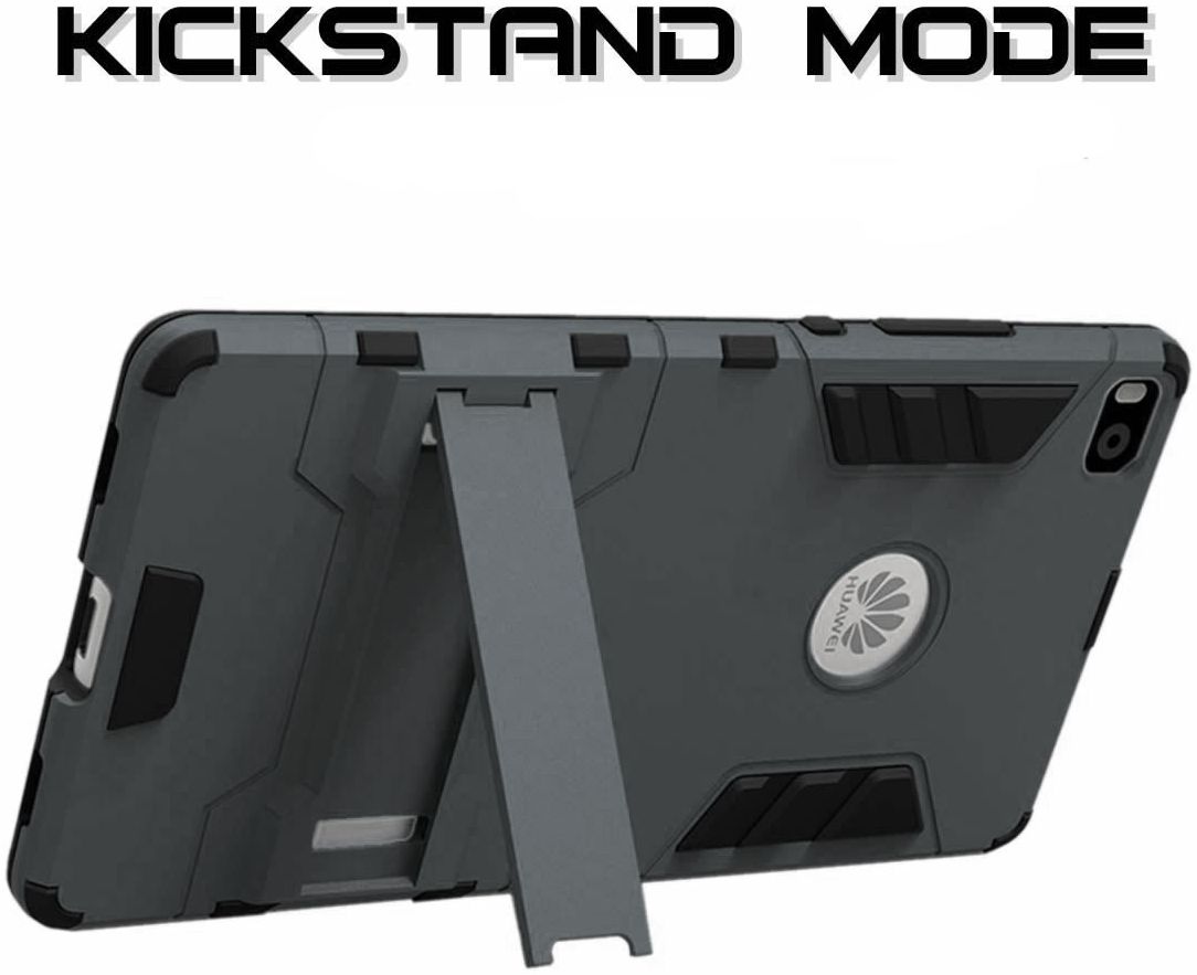 Huawei Ascend P8 Hybrid Kickstand Case Grijs afbeelding 2