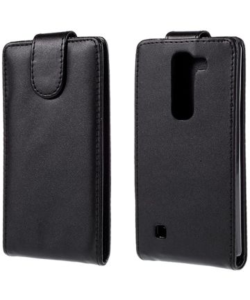 LG G4C Vertical Flip Case Zwart Hoesjes