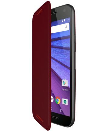 Motorola Moto G 3rd Gen Flip Shell Crimson Hoesjes