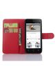Alcatel One Touch PIXI 3 (4.5) Lychee Skin Wallet Hoesje Rood